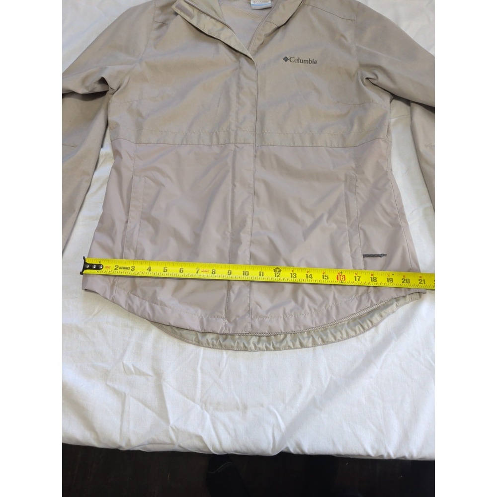 Columbia Womens Medium Abbotsville Windbreaker Lightweight Hooded Jacket Gray - Picture 6 of 8